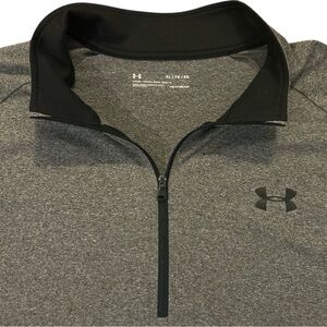 Under Armour Mens Shirt Quarter Zip Collared Heat Gear XL